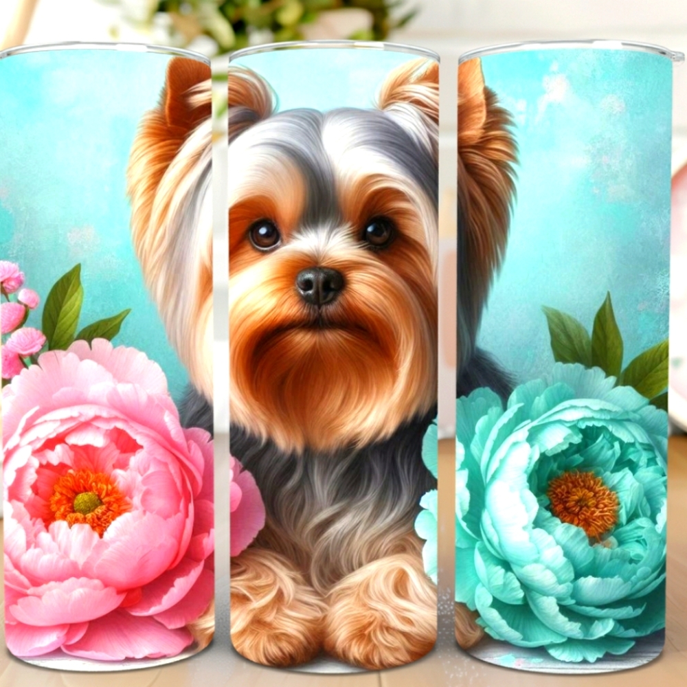 🎄✝️ CHRISTMAS SALE Yorkie 20oz Stainless Steel Tumbler